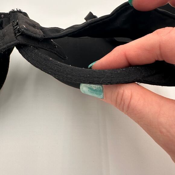 Victoria’s Secret Lined Perfect Coverage Black Rhinestone Bra Size 34C - Picture 3 of 6
